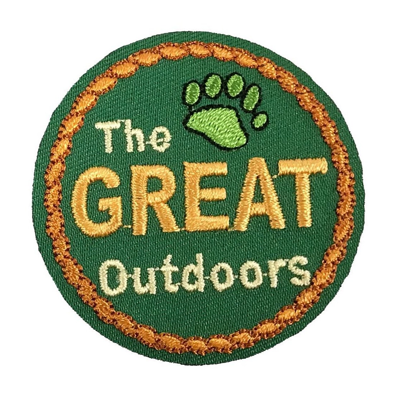 Great Outdoors, Achievement Badge, Hiking, Embroidered, Iron on Patch